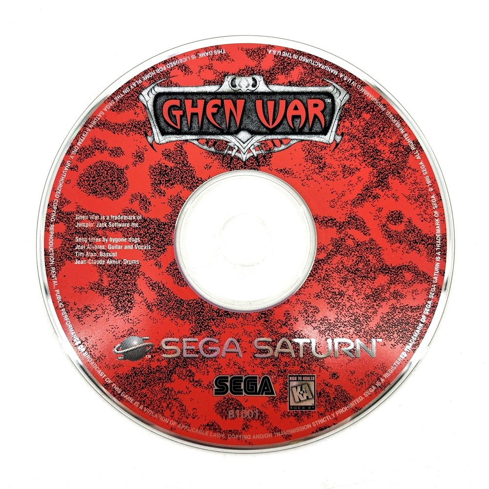 Ghen‎ War (Sega Saturn, 1995) Disc Only